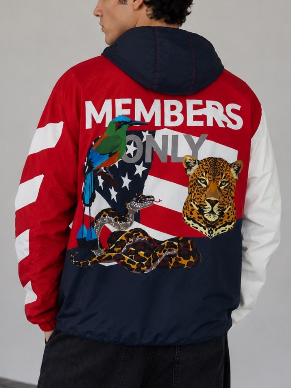 Members Only Windbreaker Jacket M